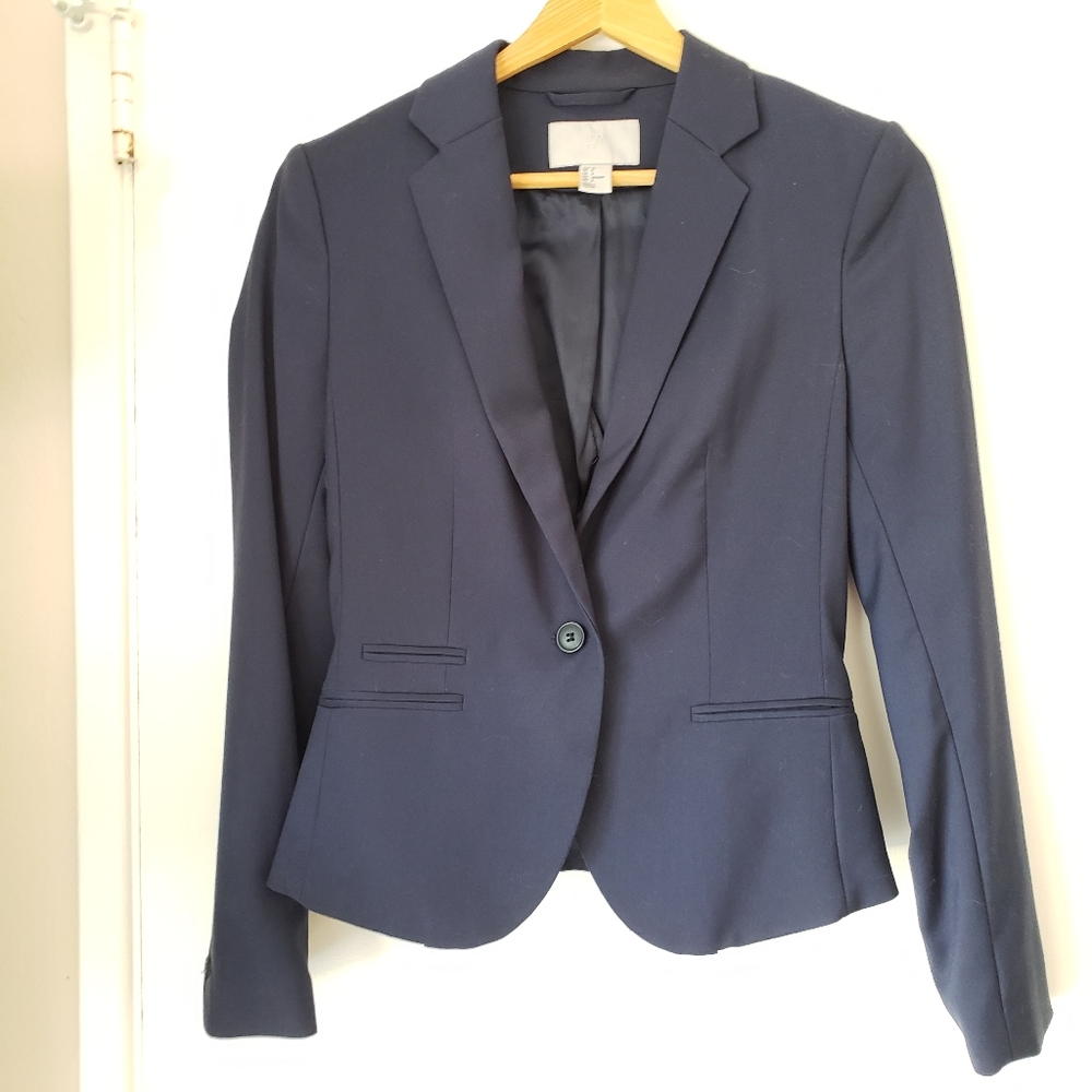 H&M navy blue blazer Sz 6
